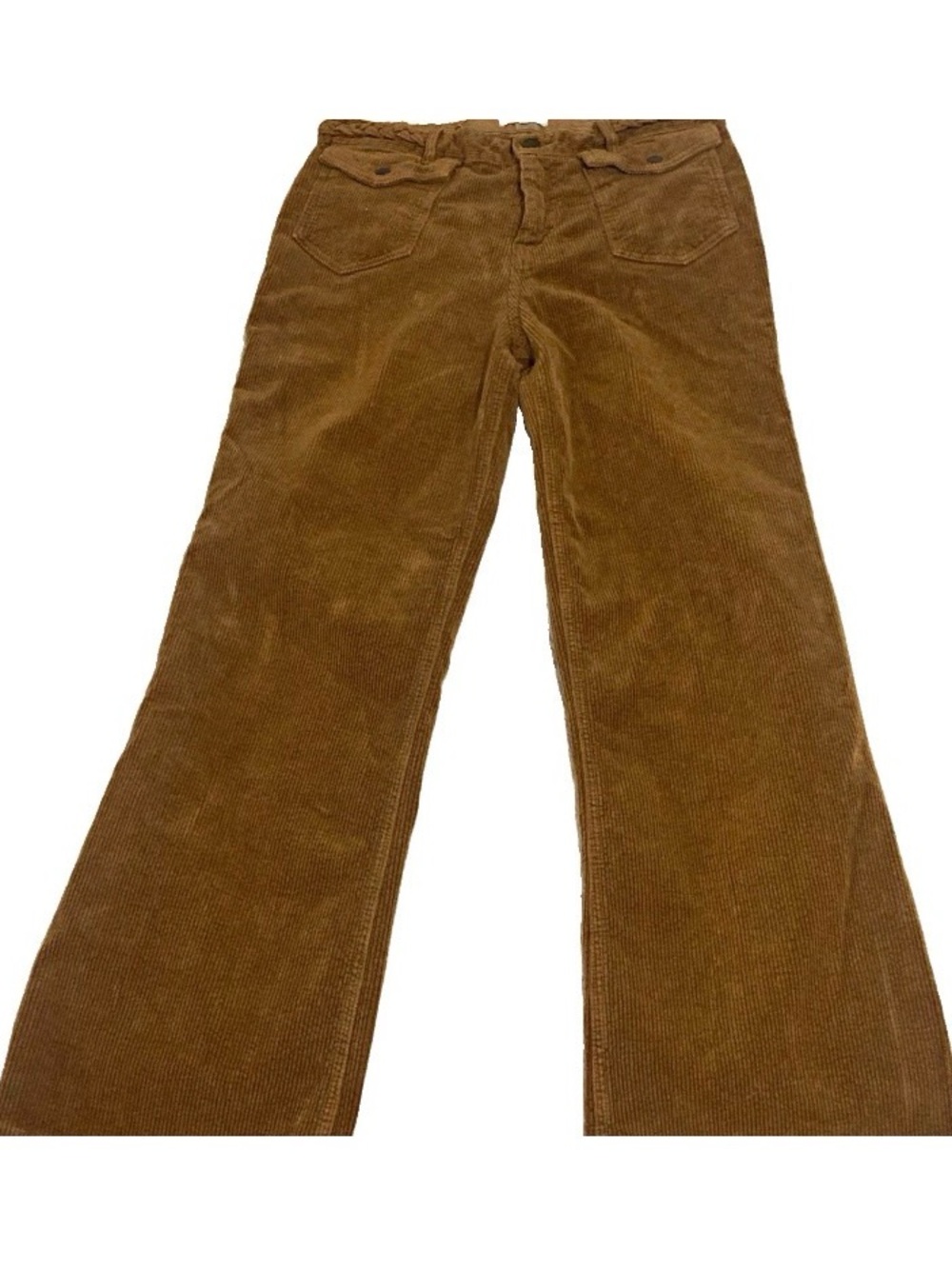 Gerard Darel Brown Cords- Caramel Colored Corduroy Wide-Leg Jeans